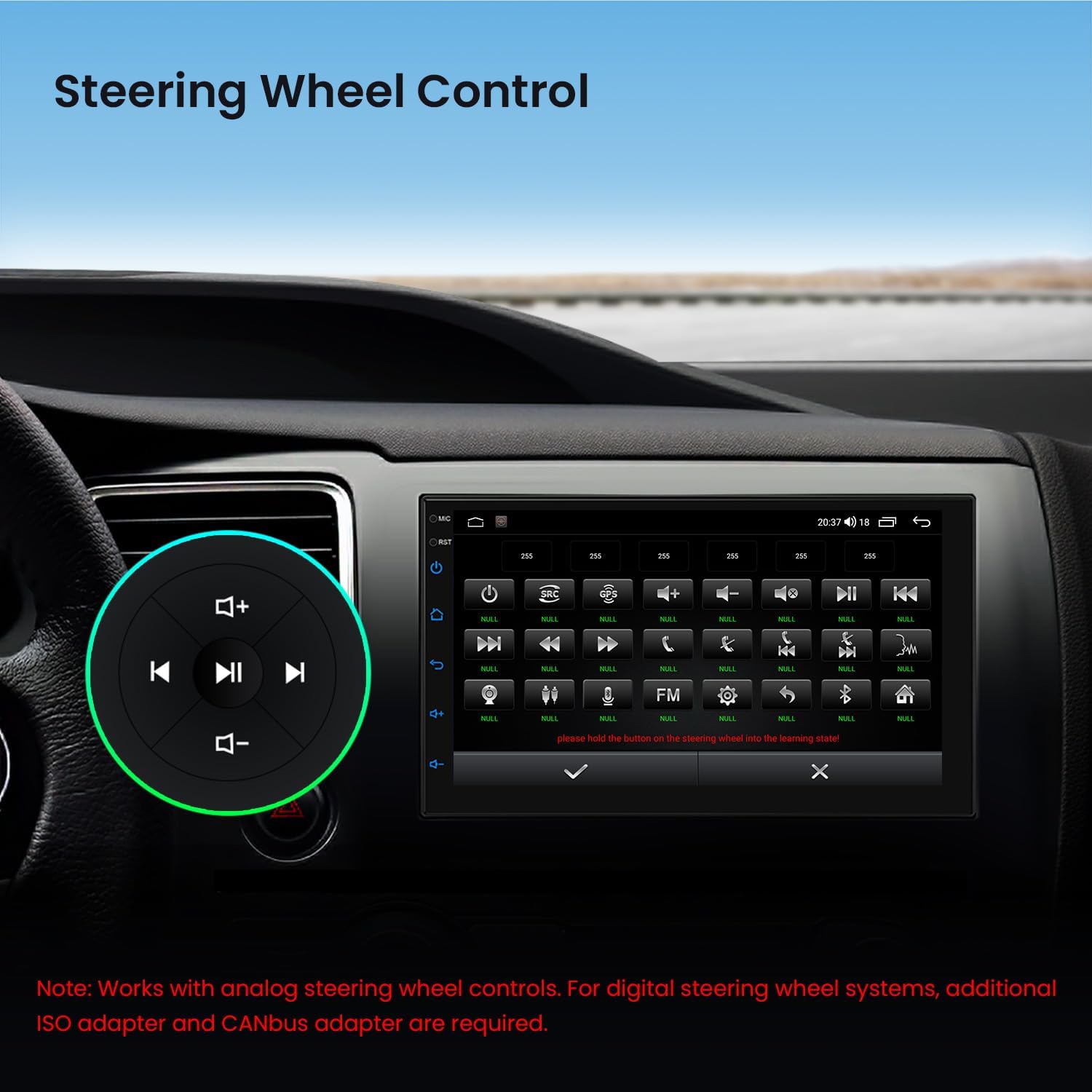 XTRONS Universal Double Din Car Stereo, Android 14 Octa Core Car Radio Player, 7 Inch Touch Screen Head Unit GPS Navigation Support Bluetooth DSP CarPlay Android Auto Split Screen 4G LTE 5GHz WiFi