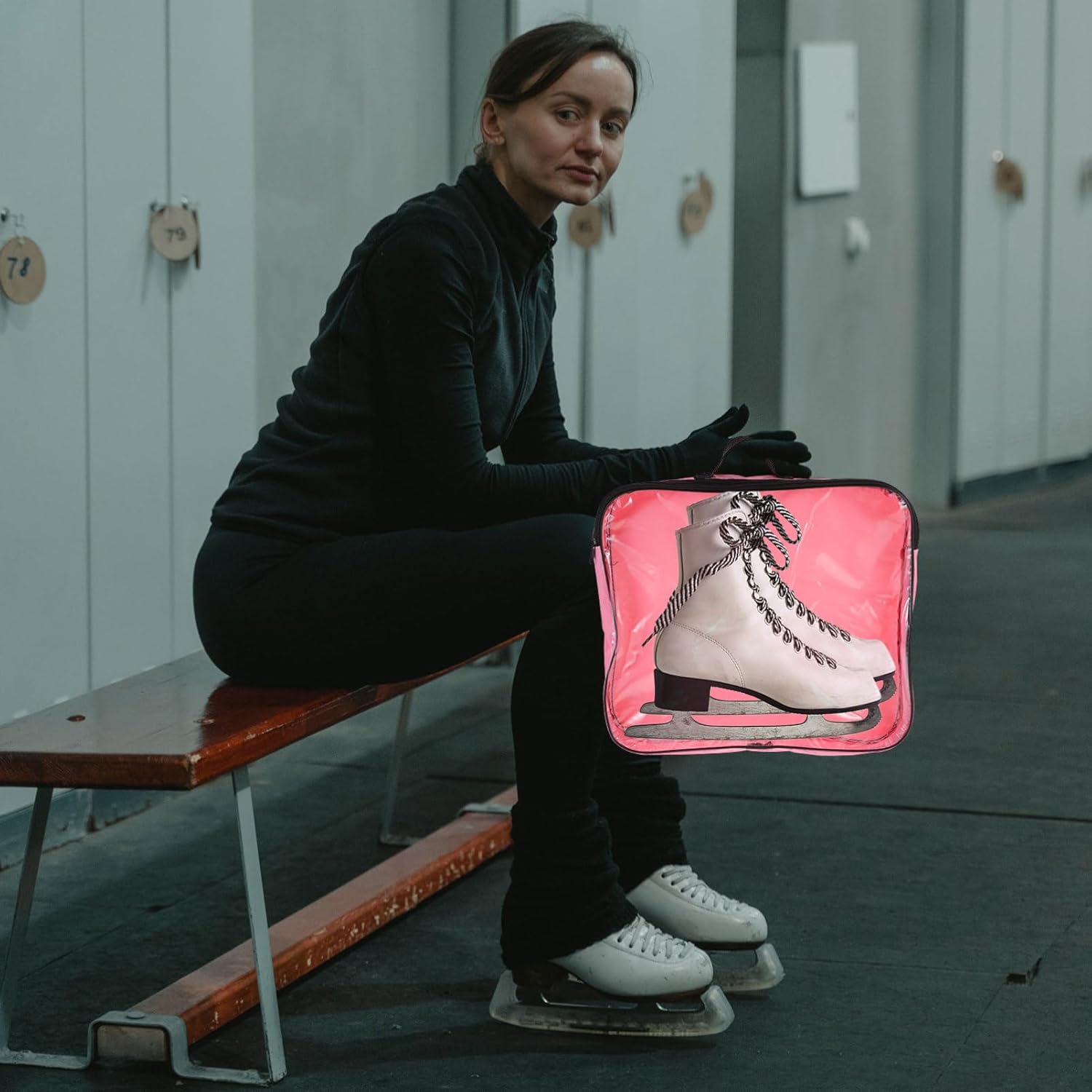 TOYANDONA Portable er Skates Storage Bag Handheld Design for Ice Skates Durable Wear Resistant for Outdoor Use