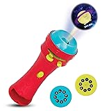 B. toys – Projector Flashlight – 2 Image Reels – Planet & Alien Projections – Space Toys for Kids – 4+ Years – Light Me to The Moon – Red