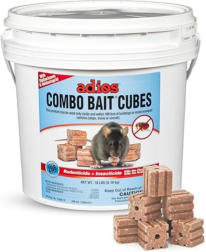 Kaput Cubos de cebo combinados para roedores Adios