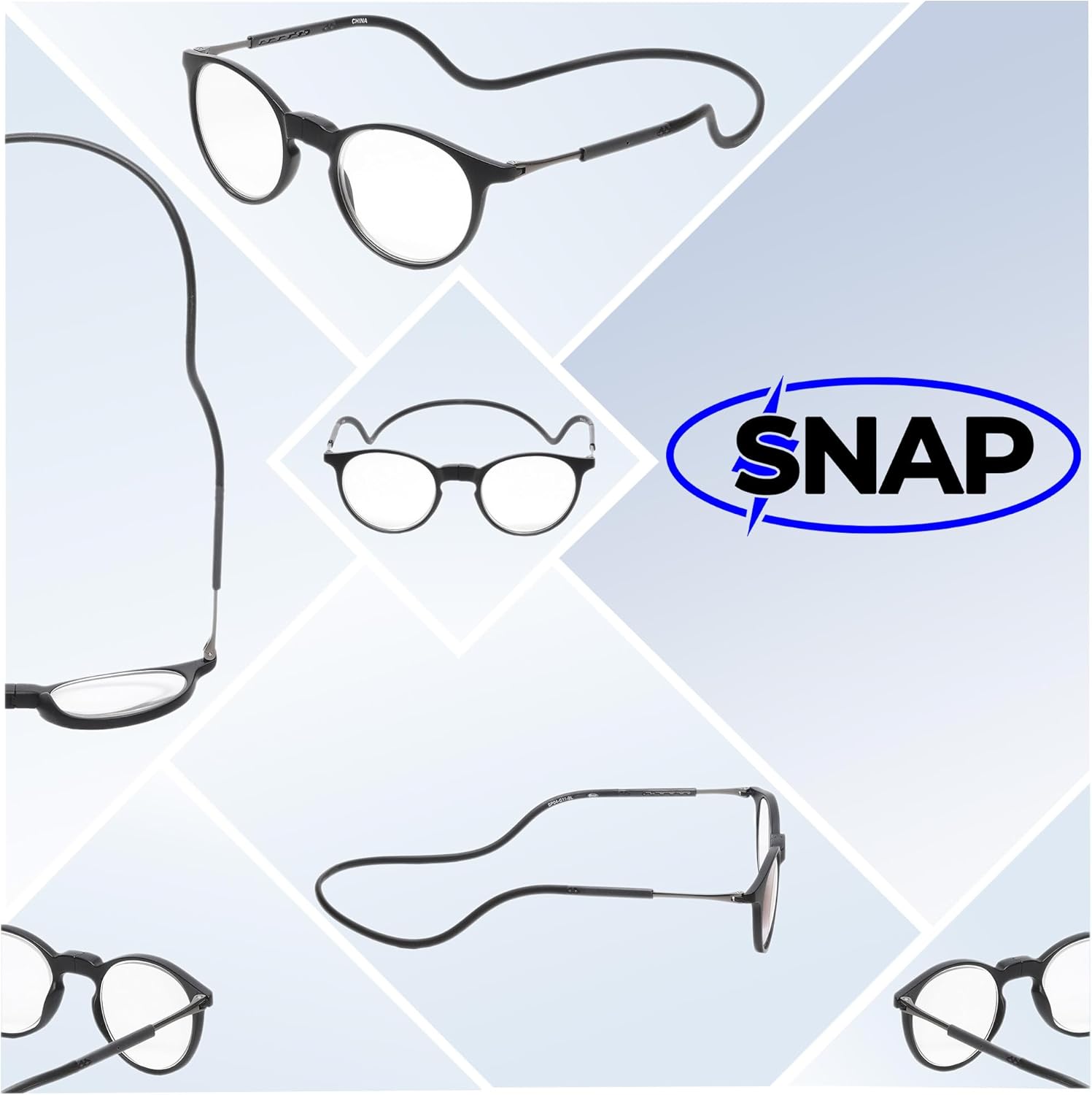 Calabria SP04 Snap Magnetic Reading Glasses Men Women Front Connect Adjustable Temples Eyeglass Around Neck Hanging Readers - Image 7