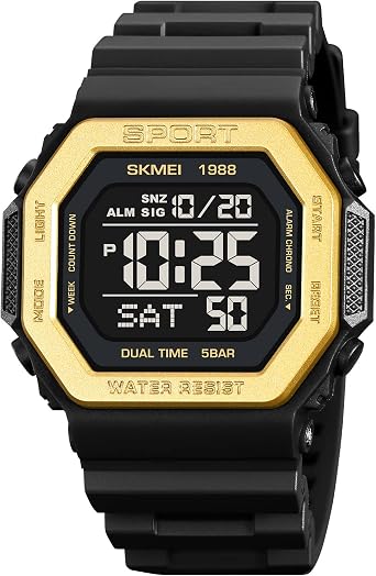 SKMEI Men's Top Brands Digital Mens Waterproof Electronic WristWatches Fashion PU Band Sports Watch relogio Masculino Sport Watch Men