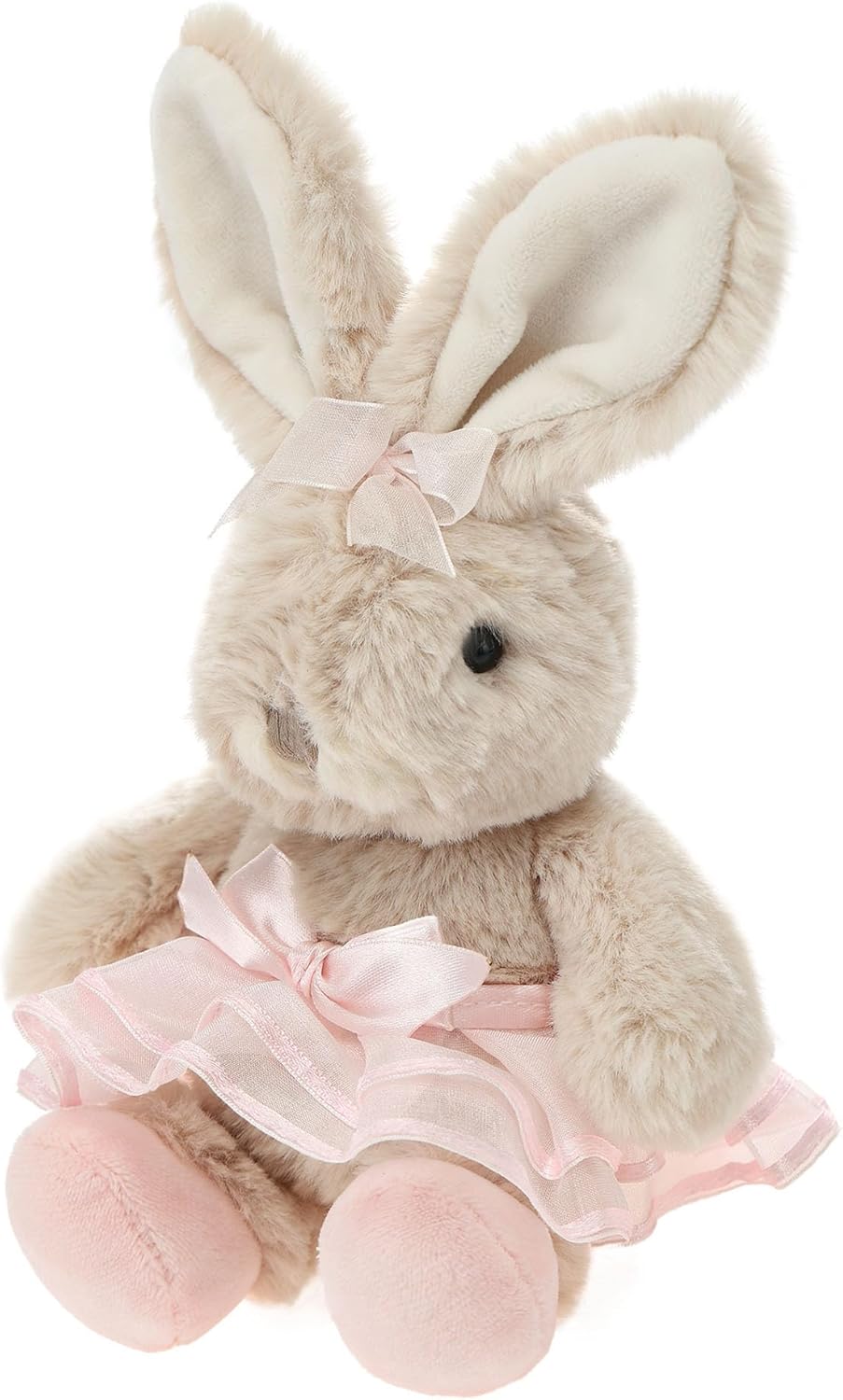 DILLY DUDU Ballerina/Ballet Bunny Plush Toy Stuffed Animal Rabbit Doll 6-inch(Pink)