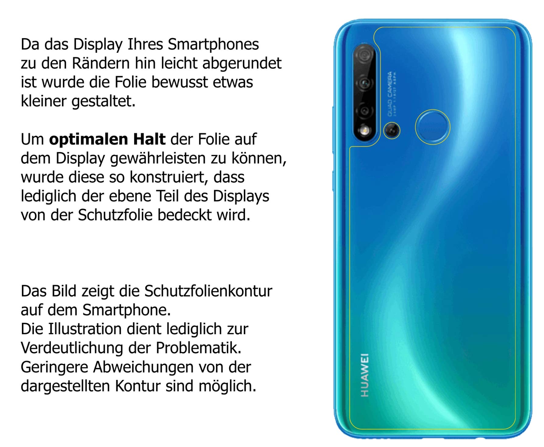 Dipos Glass 2X Pellicola Protettiva In Vetro Flessibile 9H Per Huawei Mate 20 Lite – Antiurto, Trasparente - 3