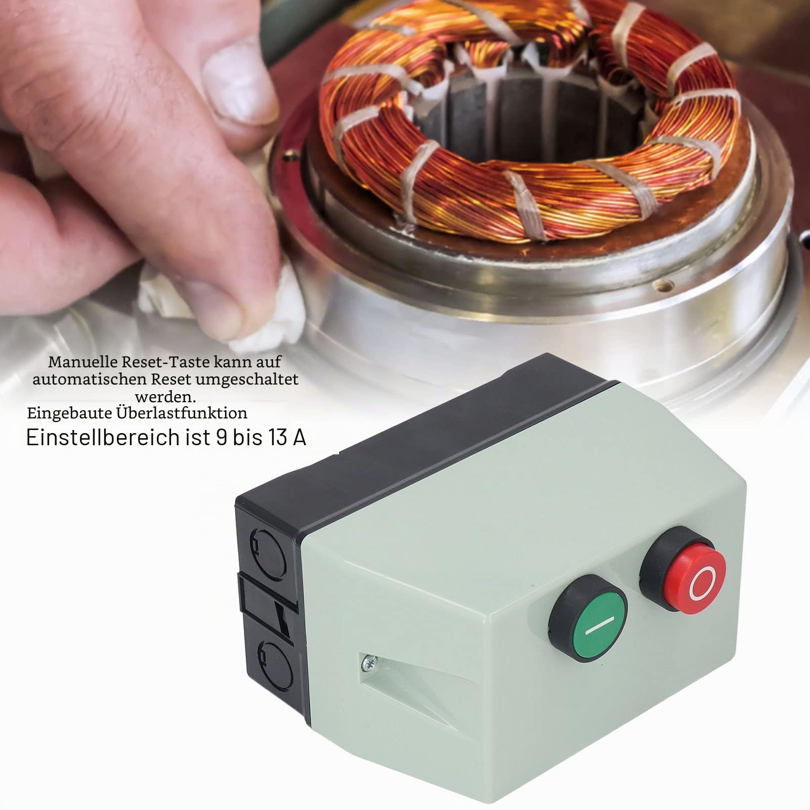 Focket Magnetischer Elektro Motorstarter, 2.2KW Einphasig 220/230V 4KW 3 Phasen 380/400V 7 10A IP55 Wasserdichter Elektro Motorschalter Hochleistungs Motorstarter Überlastungssc