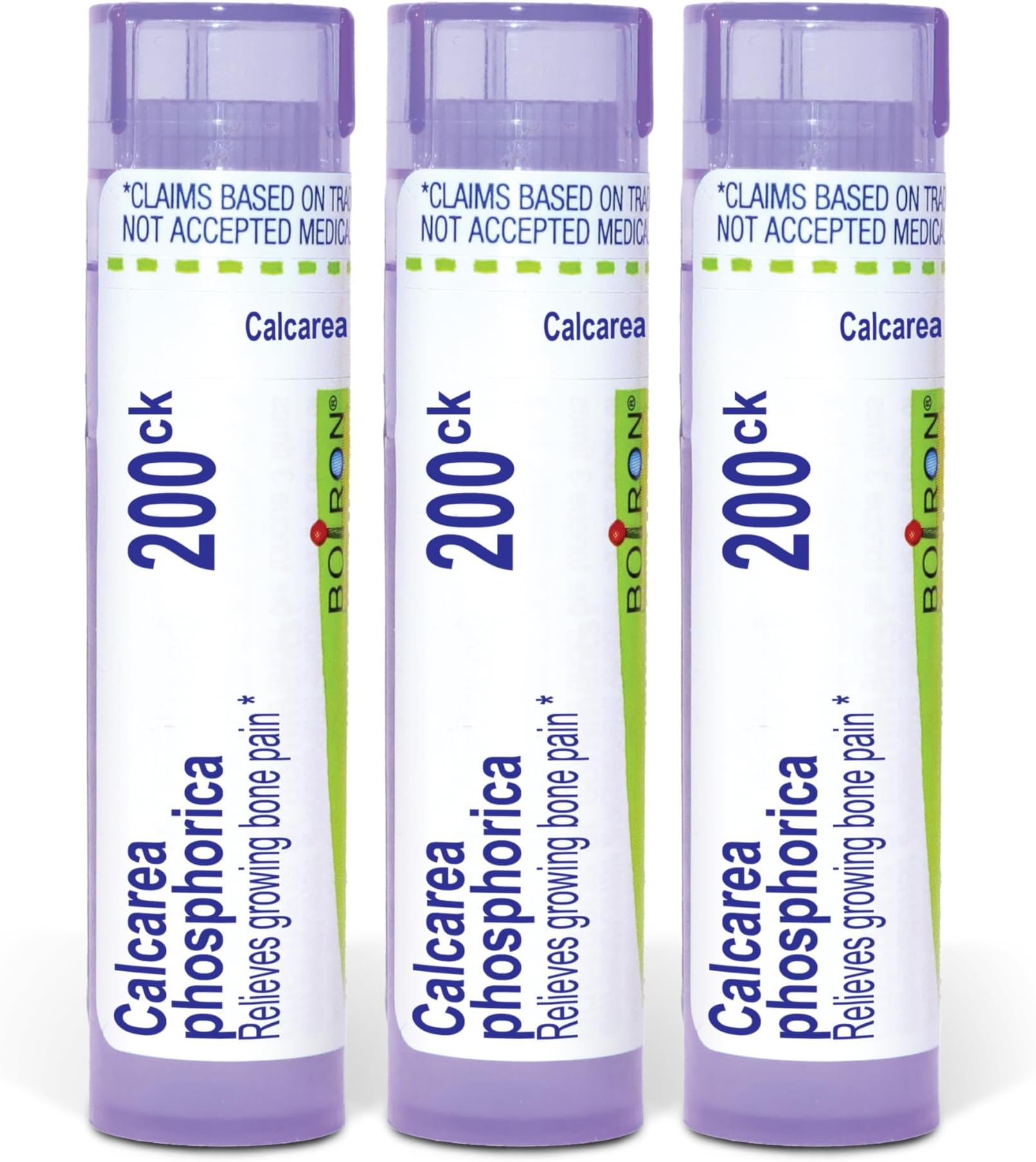 Boiron Calcarea Phosphorica 200Ck Homeopathic Medicine for Growing Bone Pain - Pack of 3 (240 Pellets)