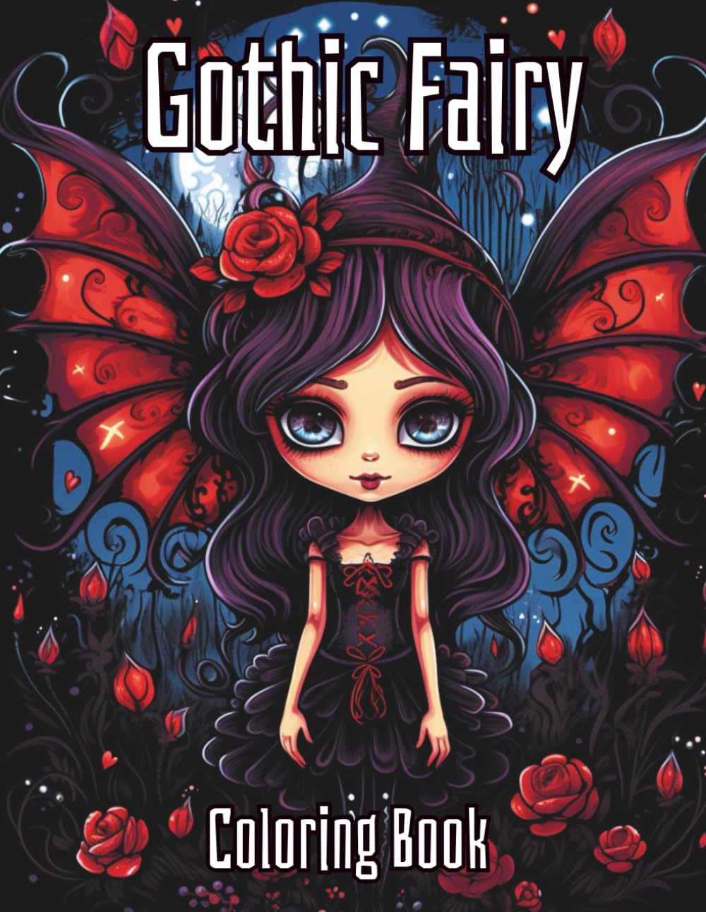 Gothic Fairy Coloring Book: Adult Gothic Fairy Coloring Book – Dark, Mysterious & Beautiful