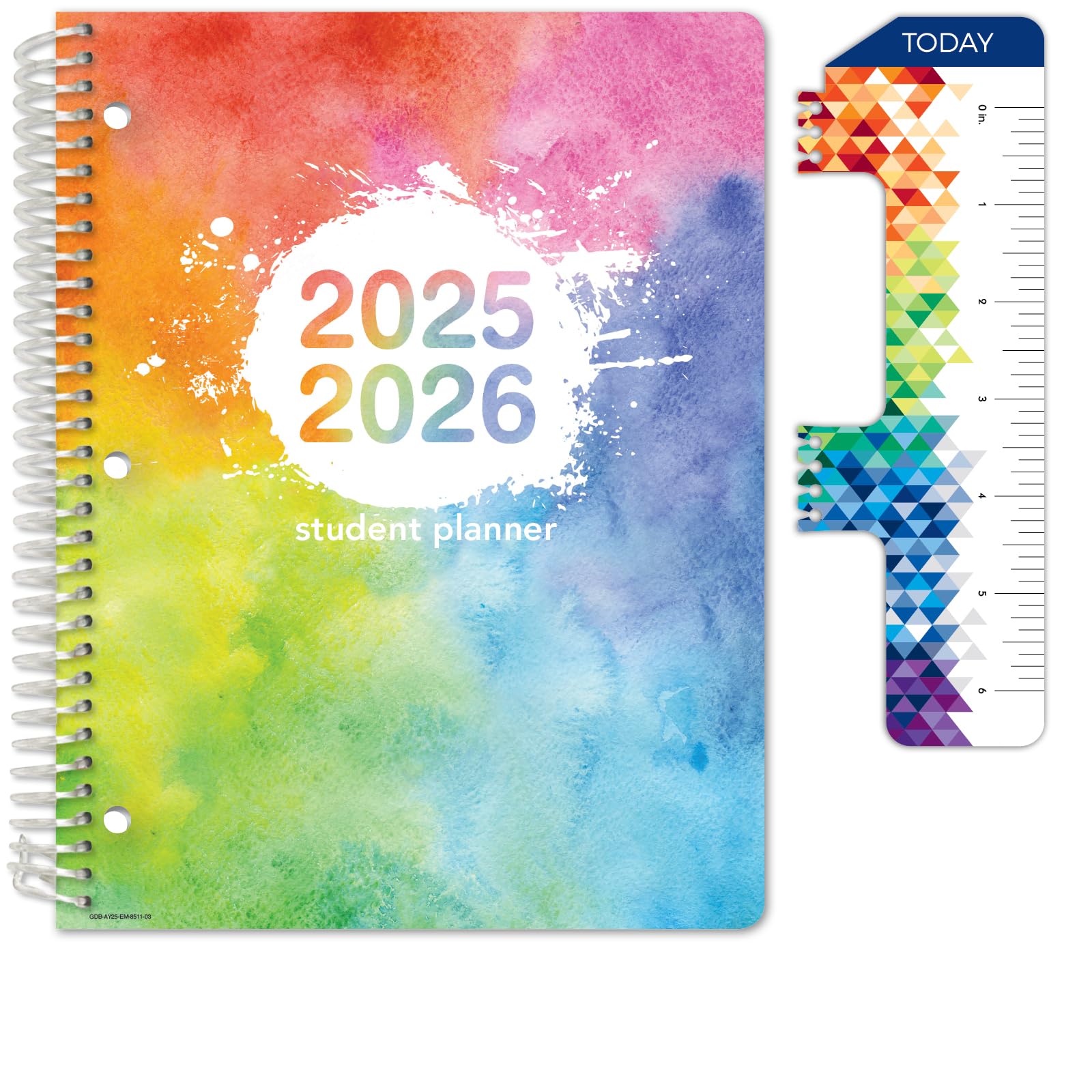 Global Datebooks 2025-2026 Elementary Student Planner 8.5x11 - Dated Weekly & Monthly Academic Planner (Large) with Ruler/Bookmark & Stickers, Ideal
