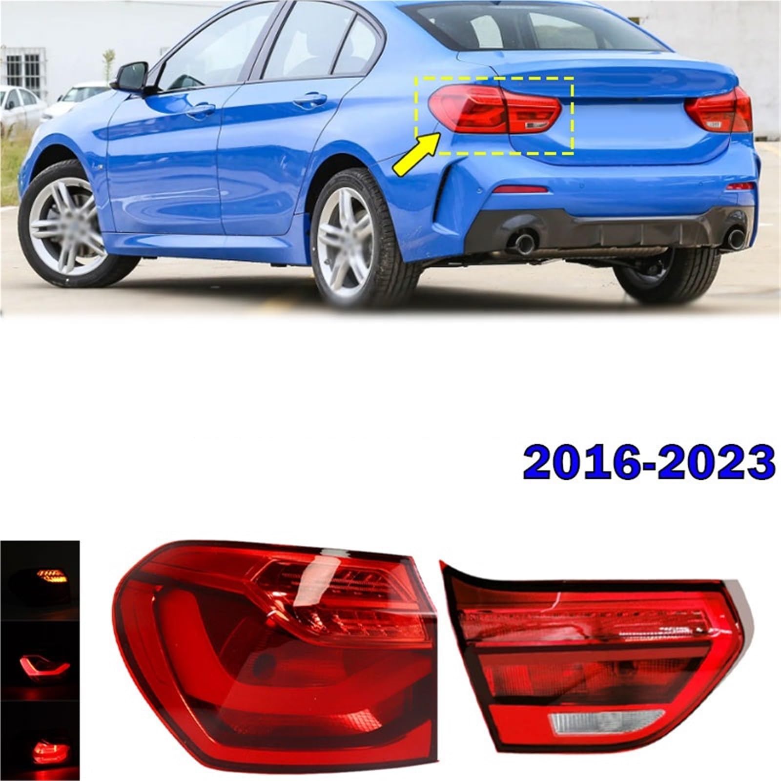 63217395600 63217395595 Para 1 Serie F52 118i 120i 125i 2016-2023 Luz Trasera LED Conjunto De Freno Lámpara Señal Faros Traseros