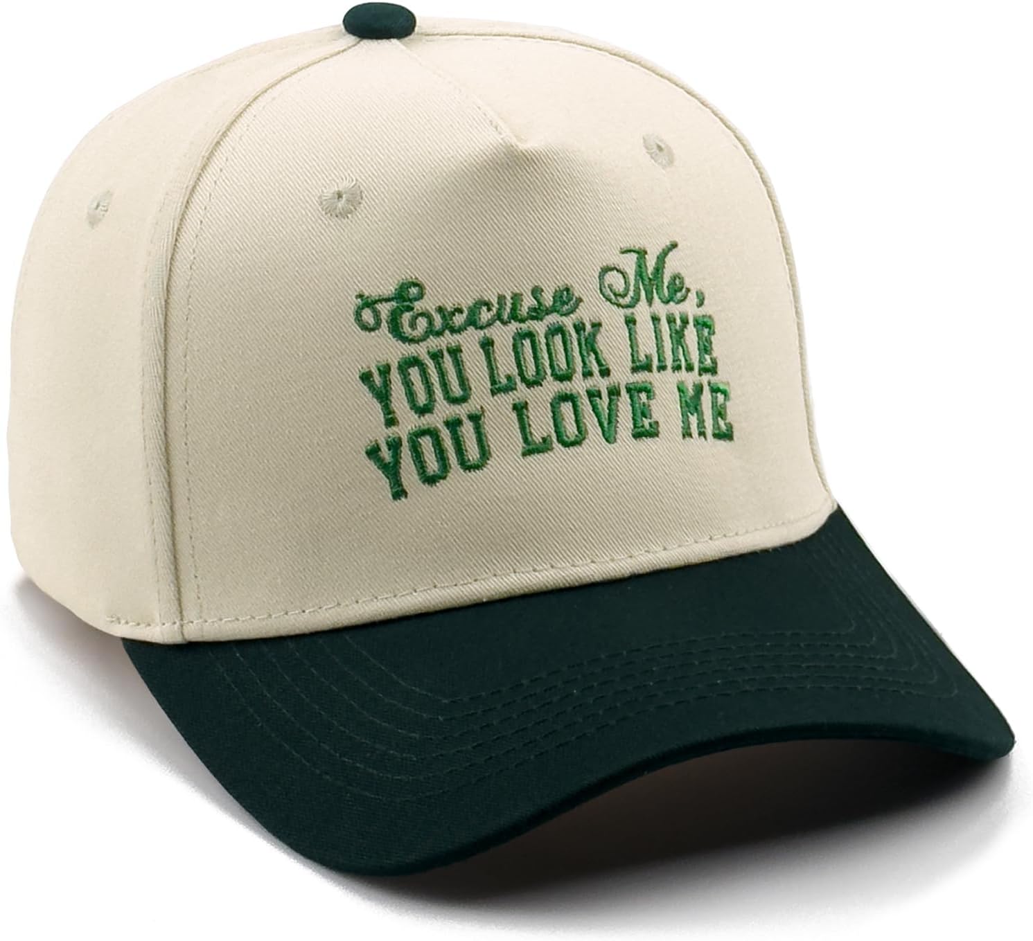 Funny Embroidered 2 Tone Baseball Cap, Classic Trucker Hat for Men Women His Her Fashion Gifts Ideas Everyday Style