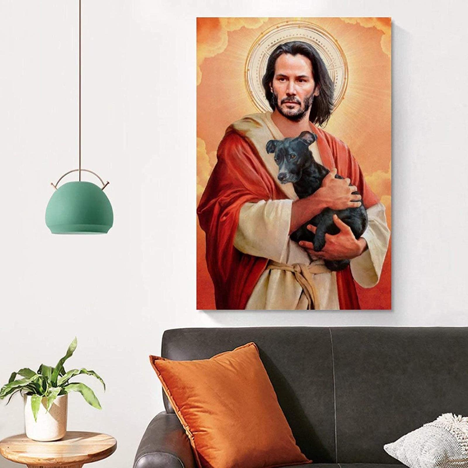 Amazon.co.jp: キャンバスアートペインティングキアヌリーブスイエス