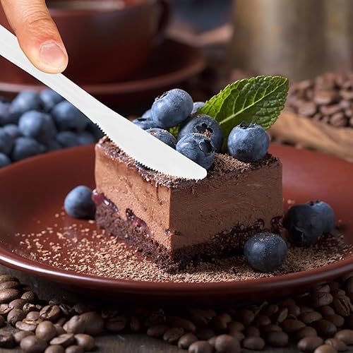 Miniatura 10 de Paquete de 500 cubiertos de plástico negro envueltos individualmente para entrega, cafeterías, restaurantes