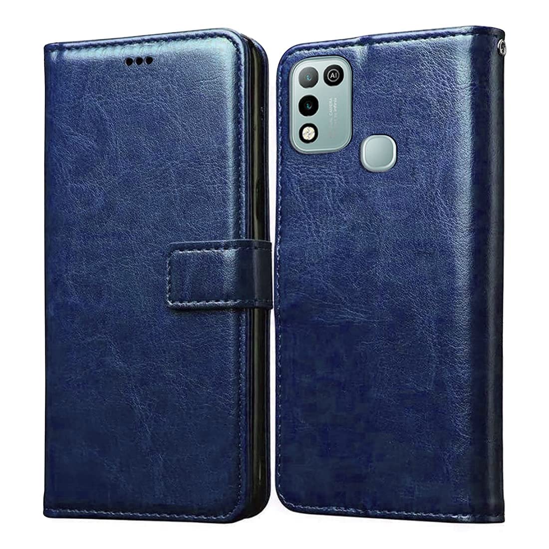 Amazon Brand - Solimo Flip Leather Mobile Cover (Soft & Flexible Back case) for Infinix Hot 10 Play (Blue) (B098PH51RV) Amazon Price History, Amazon Price Tracker