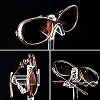 Vista 3 de MOOCA Juego de 2 piezas de soporte acrílico de alta calidad para gafas, soporte para gafas de sol, soporte para lentes de sol, soporte de marco