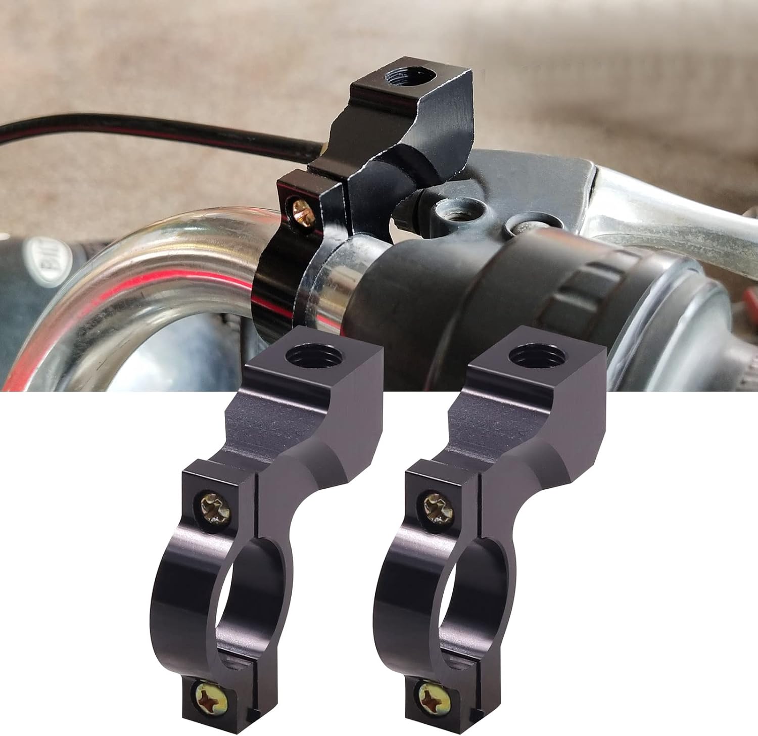 Motorcycle Mirror Brackets 22mm 7/8″ Adapter Aluminum Rear View