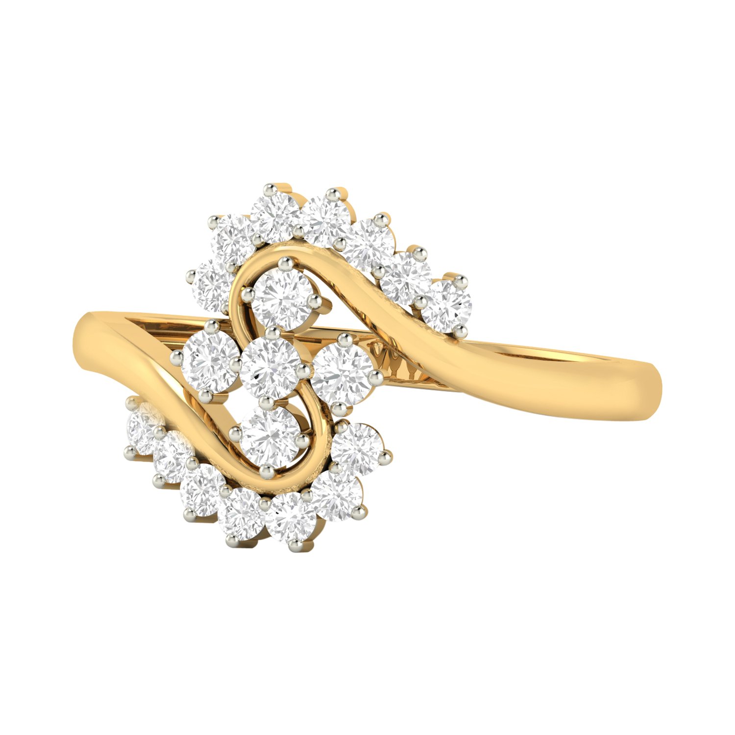 PC Jeweller The Lauraine 18KT Yellow Gold & Diamond Rings