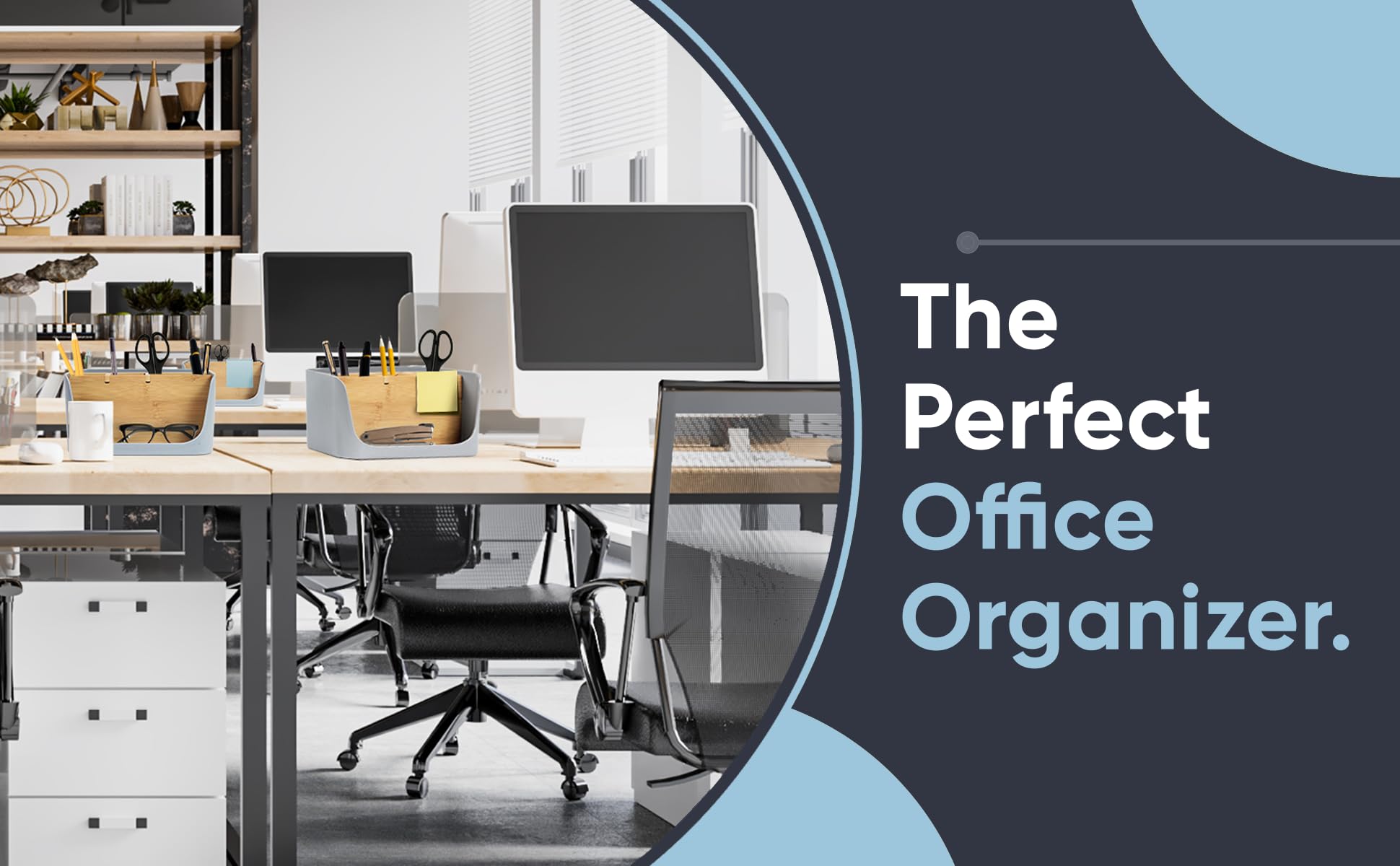 LIVONDO ECO Desk Organiser, Table, Office, Cosmetic Organiser, Mobile Phone & Tablet Holder, Pen Holder, Desk, Letter Tray - Image 3