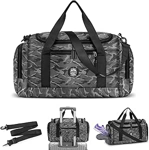 HKZHITOU Deportes De Cuero Gimnasio Duffel Bolsas De Viaje Para Hombres Negocios Carry On Bolsas Gimnasio Impermeable Weekender Cuero Hombres Bolso, Negro -, Bolso De Viaje De Cuero Negro Con
