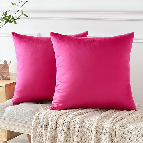 Miniatura 8 de OTOSTAR - Fundas de almohada decorativas de 16 x 16 pulgadas, fundas de cojín de terciopelo suave, fundas cuadradas para sofá, cama, sofá de casa,