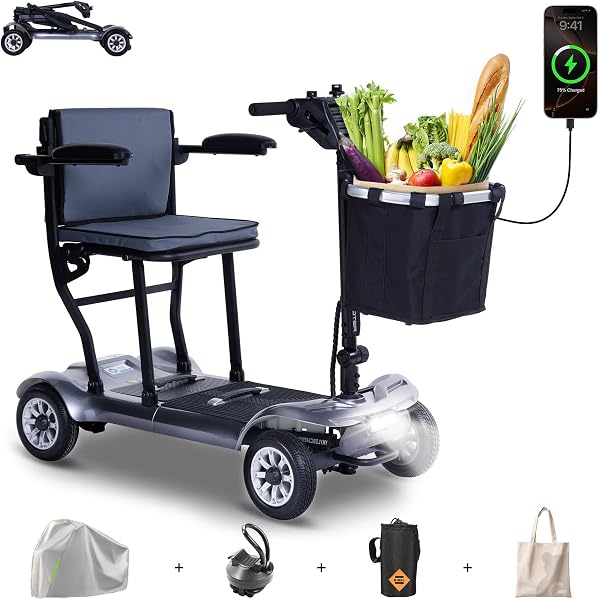 PAISEEC D3 lightweight folding mobility scooter for seniors