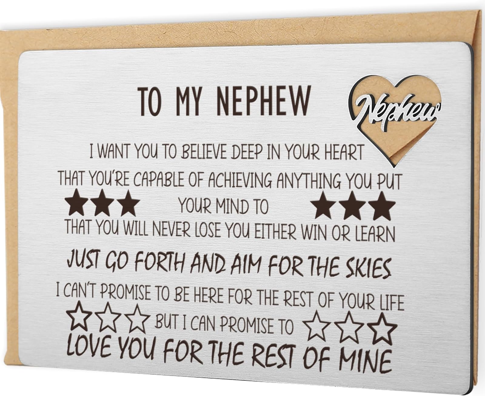 Amazon.com: Nephew Gifts from aunt Auntie, Inspirational Gift for ...
