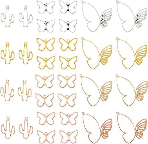 Miniatura 1 de FASHEWELRY Colgantes de bisel de espalda abierta con corazón de aleación