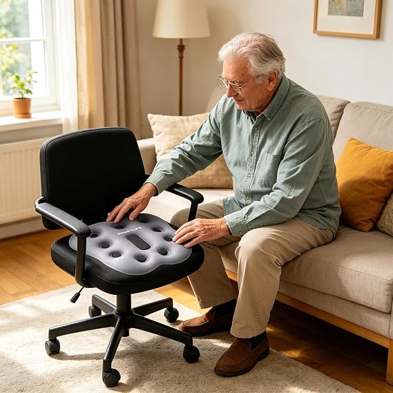 Inflatable Seat Cushion Lightweight Breathable Foldable Pad