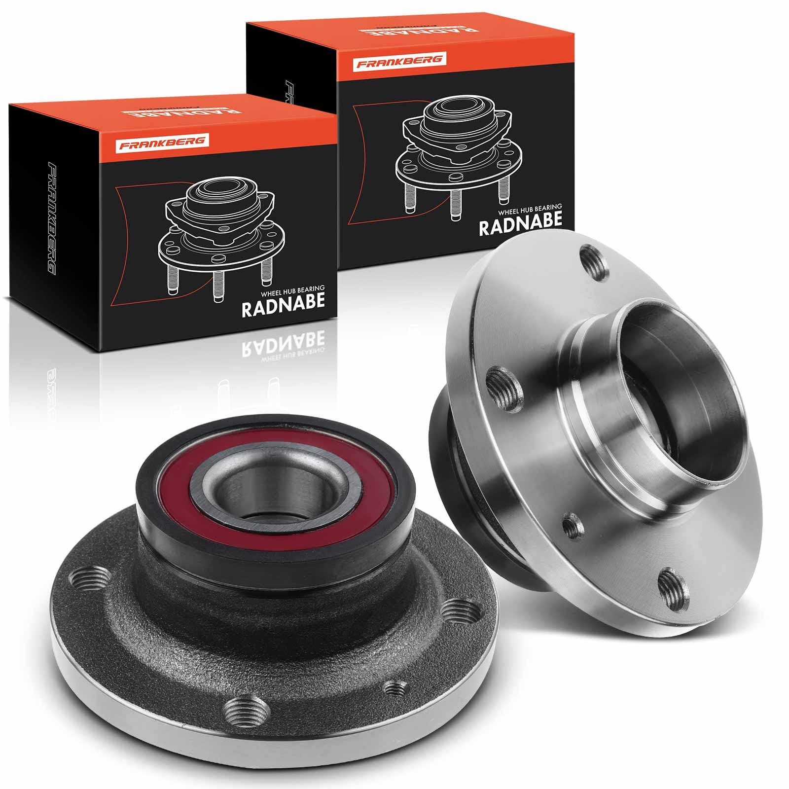 Frankberg 2x Cuscinetti ruota Posteriore Ruota flangiata diametro 120 Con Anello magnetico ABS Compatibile con Grande Punto 199 Punto Evo/Furgone/Compatta 199 Punto 199 71747713, 55701518