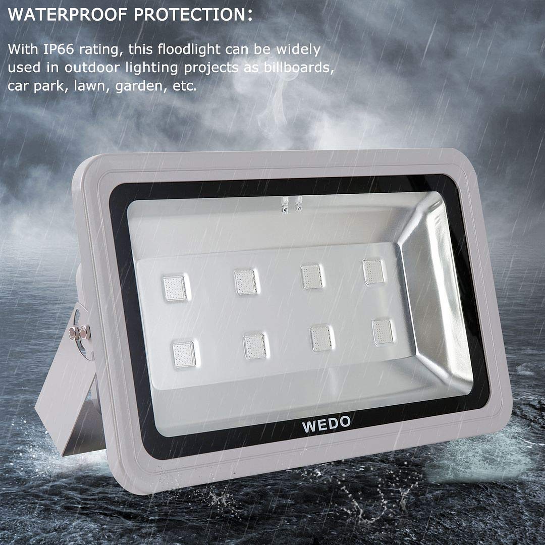 WeDo RGB Flood Light, 400W Outdoor RGB LED Flood Lights Lamp (Gray