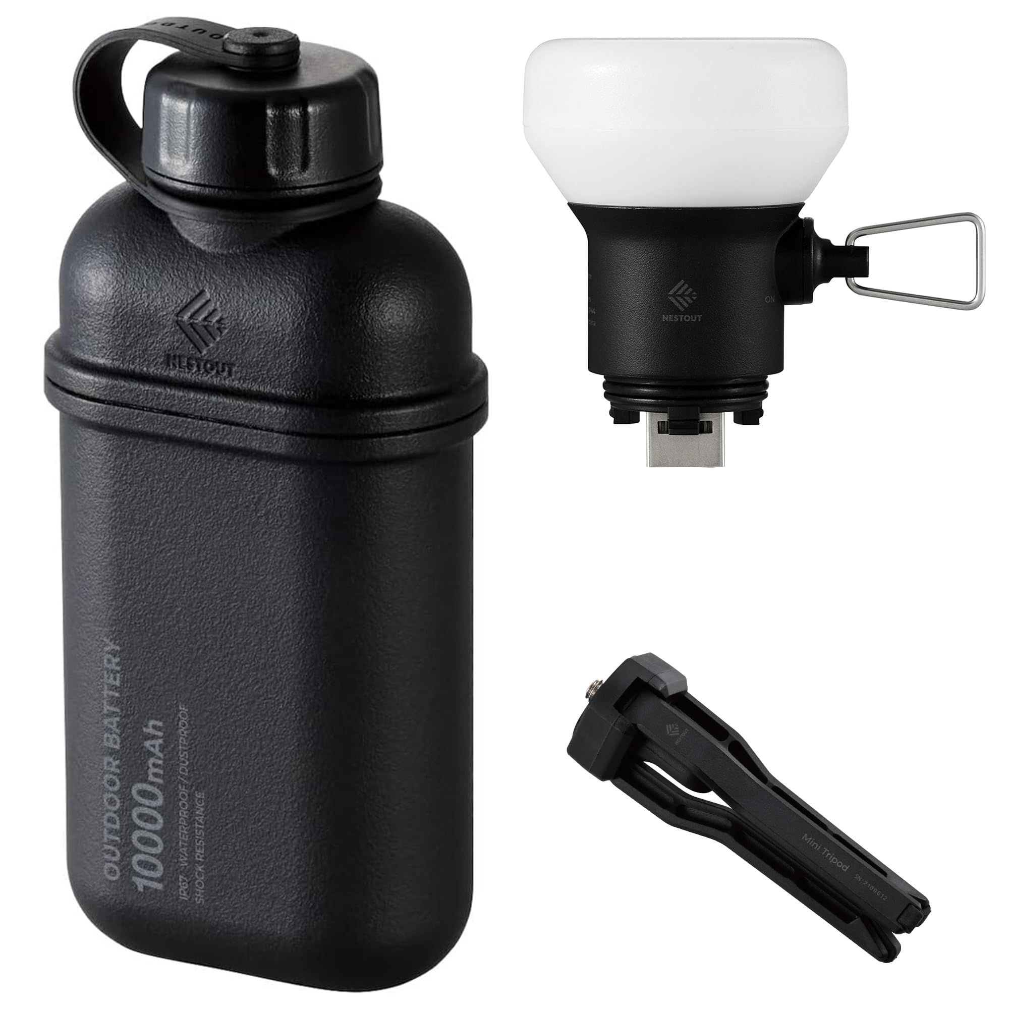 エレコム NESTOUT LAMP-1 ブラック Amazon.com: ELECOM NESTOUT Portable Charger and Lamp, 10000mAh
