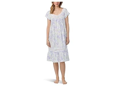 Eileen West Cotton Woven Cap Sleeve Waltz Nightgown Women