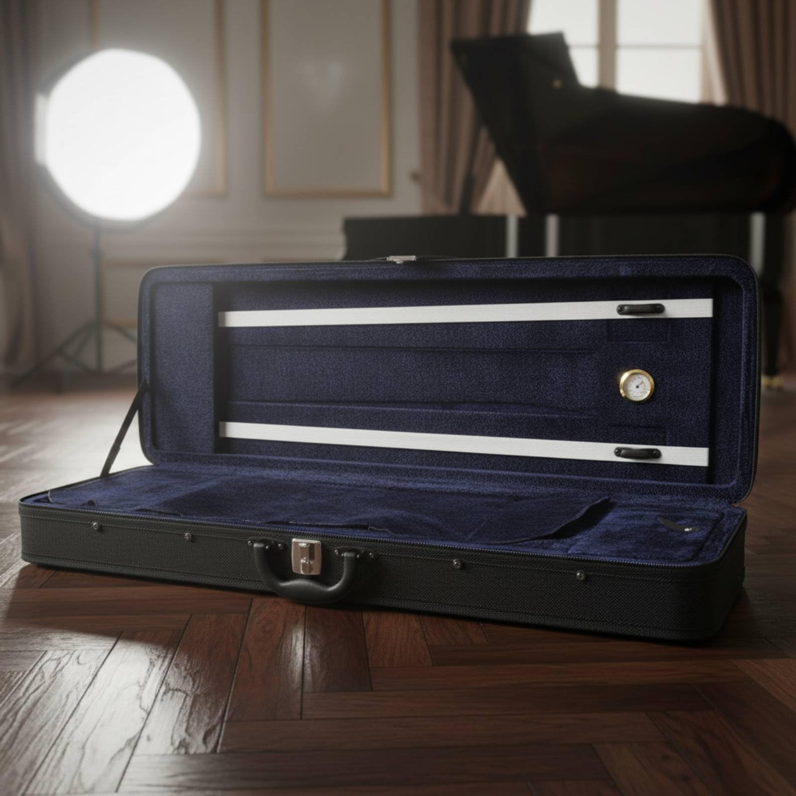 predolo Custodia Violino 4 4 Custodia Rigida Custodia Strumento Ad Arco Astuccio Violino Igrometro Integrato in Canvas E Oxford Costruzione Antiurto E