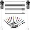 Hummingbird Feeder Cleaning Brushes, 67 Pieces 3 Size Mini Nylon Tube Brush Set Nylon Hummingbird Feeder Parts Cleaning Tiny Cleaning Brush Kit for Tubes, Jars, Bird Feeder, Bottles