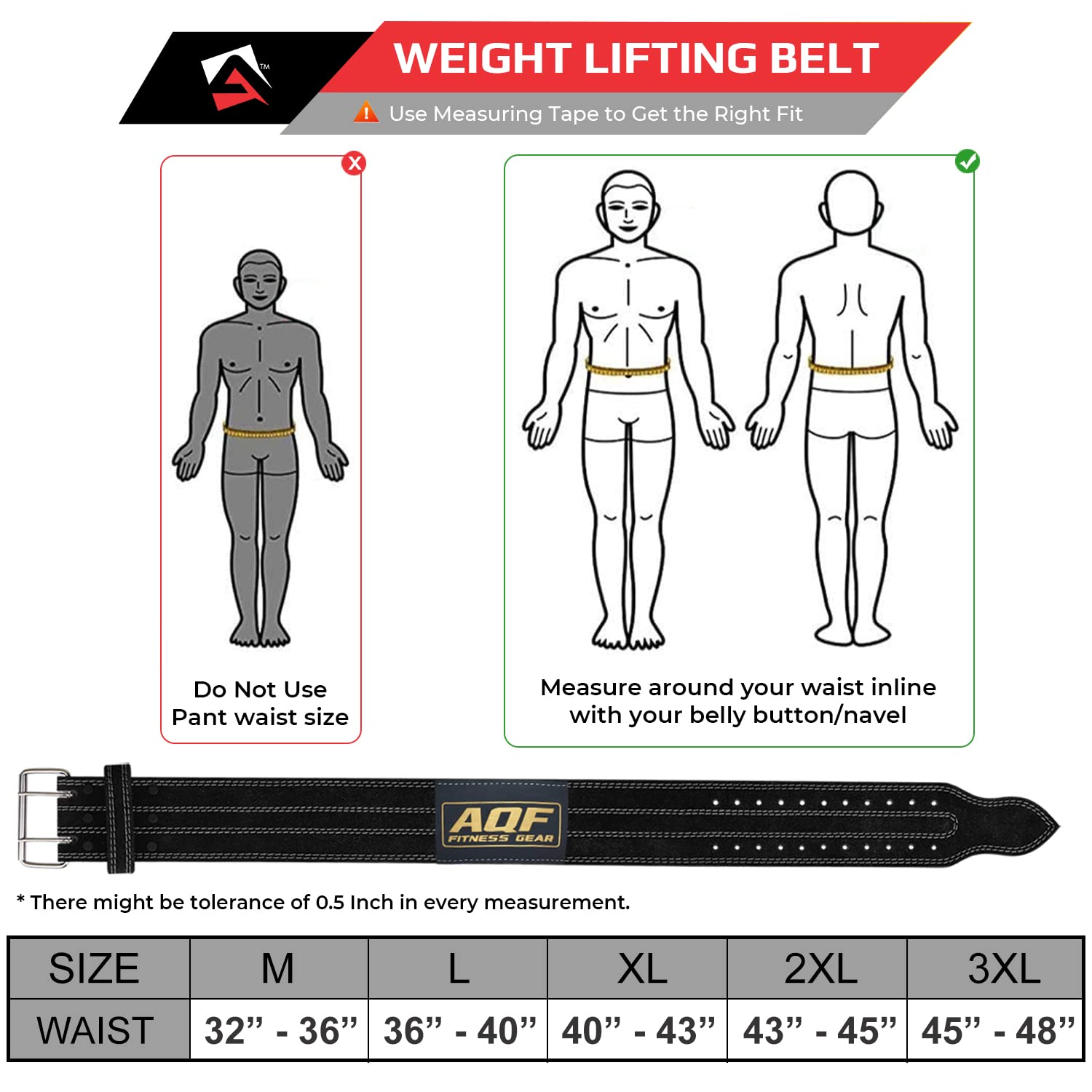 AQF Cintura Palestra, 4" Pelle Cintura Uomo Donna, Cintura Powerlifting, Cintura Sollevamento Pesi, Cintura Bodybuilding 10mm Spessore Acciaio Rullo Fibbia Cintura Lombare Squat