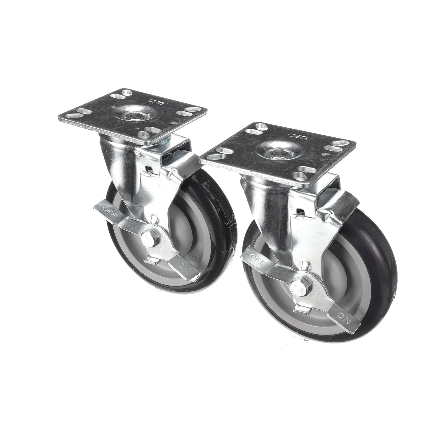 Caster Kit,Med Duty 3-1/2" x 3-1/2" Pl