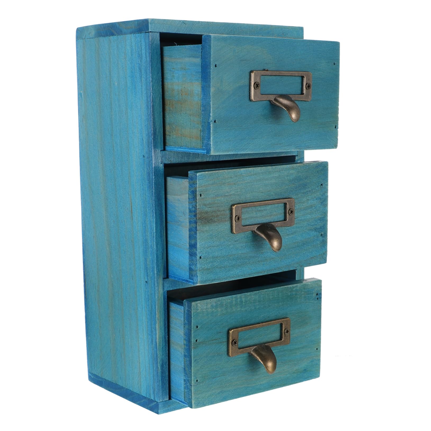 Schreibtisch-Organizer aus Holz mit Schubladen, rustikale Aufbewahrungsbox für Schmuck, Bürobedarf und mehr
