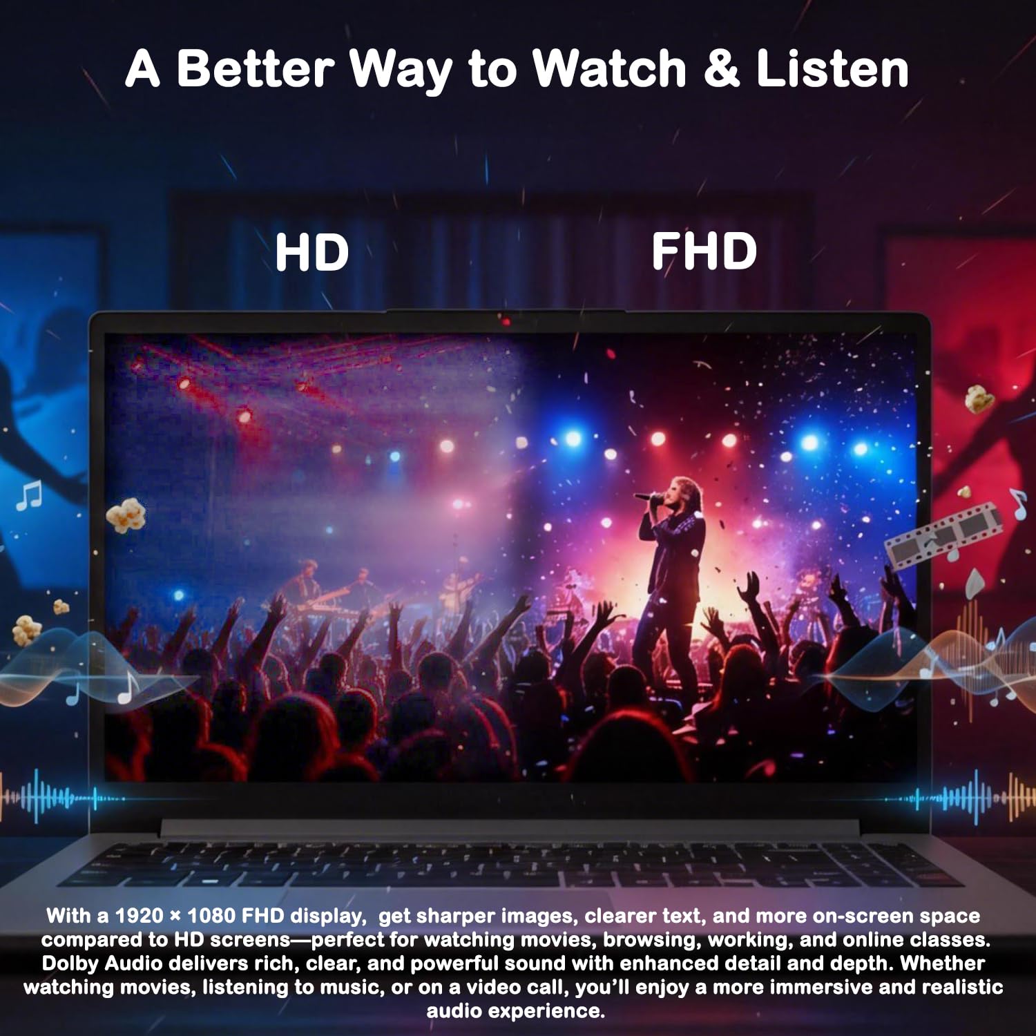 Lenovo Ideapad 1 Laptop Computer-15.6" FHD Display Laptop for Home & Daily Task, Intel N6000 Processor, 12GB DDR4, 128GB eMMC+512 GB SSD, Wi-Fi 6, 1MP HD Camera, Windows 11 Home, SD Card Reader