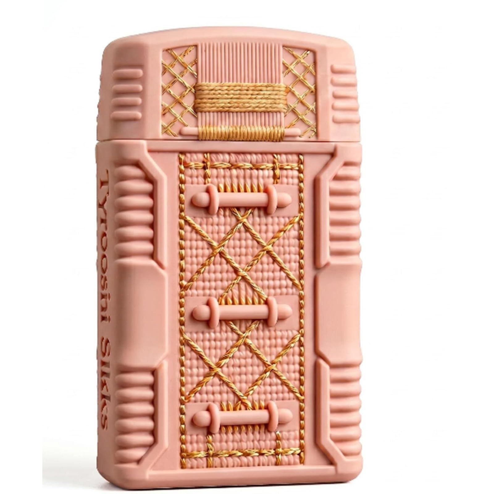 Vintage Weaving Flip Top Kerosene Lighter Reusable Open Flame Wheel Grinding Trench Lighter for Camping Hiking (A)