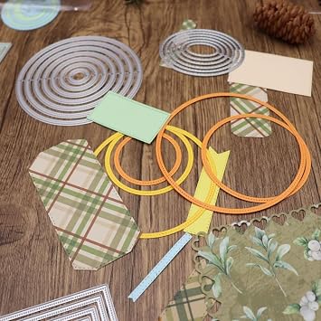 Circle Frame DIY Metal Cutting Die for Scrapbooking, Die Cuts DIY Album Stamps Decor Embossing Paper Crafting Die-cuts Party Wedding Festival Decorations
