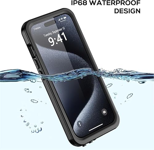 Miniatura 4 de Comboproof Funda impermeable para iPhone 15 Pro Max, resistente al agua a prueba de golpes IP68 de cuerpo completo, protector de pantalla integrado,