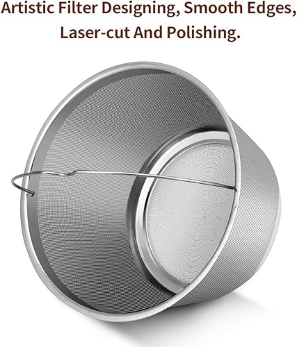 Miniatura 4 de Filtro de café permanente reutilizable de 8 a 12 tazas, apto para 8-12 tazas Mr Coffee, Black & Decker, BUNN, Cuisinart y Hamilton Beach Basket