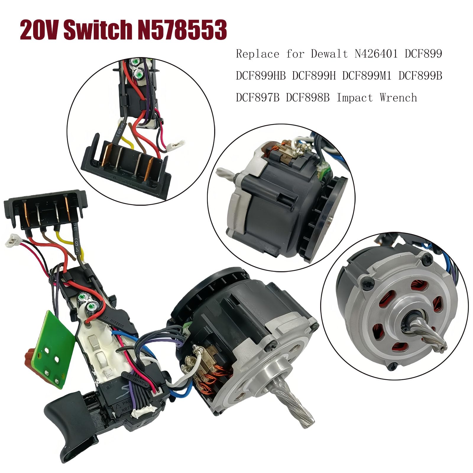 Amazon.com: N578553 N426401 KIMGU 20V Switch Replace for Dewalt