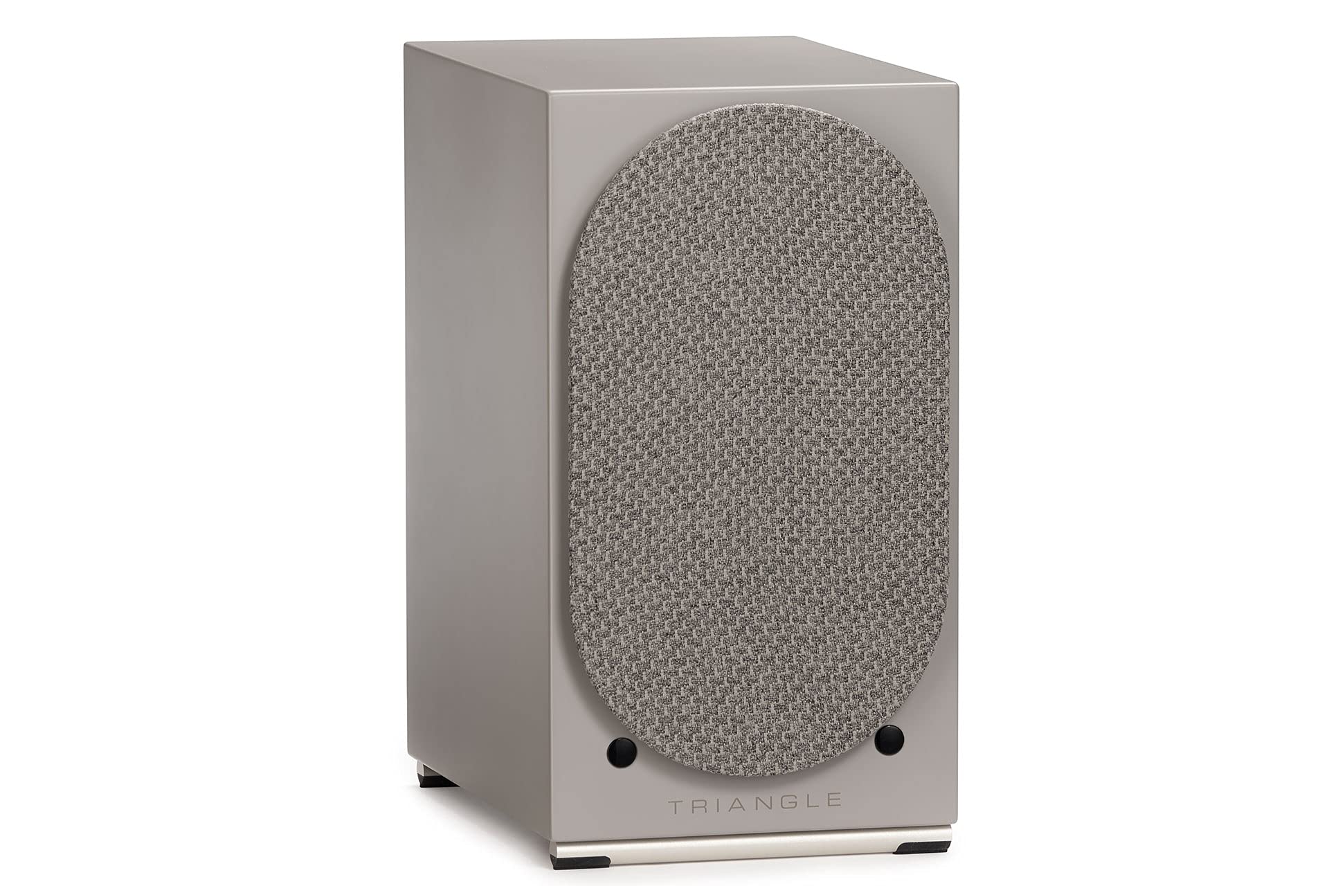 Triangle - Enceintes Actives AIO Twin - Enceintes Bibliothèque Wi-FI & Bluetooth avec Amplificateur 2x50W - Audio HD - Entrées Phono/Platine + TV Optique - 165 x 304 x 235 mm - Gris Lin (Paire)