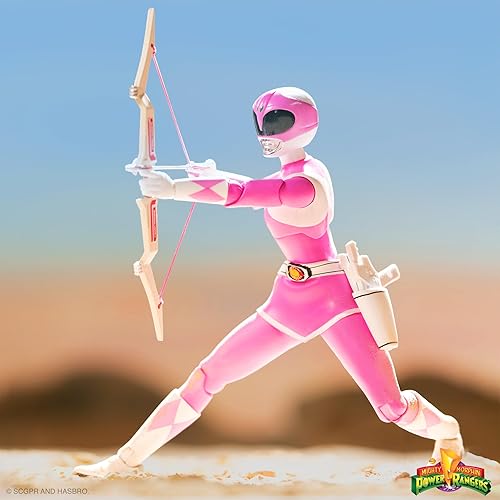 Miniatura 4 de Super7 ULTIMATES! Mighty Morphin Power Rangers Pink Rangers - Figura de acción de 7 pulgadas con accesorios coleccionables de programas de