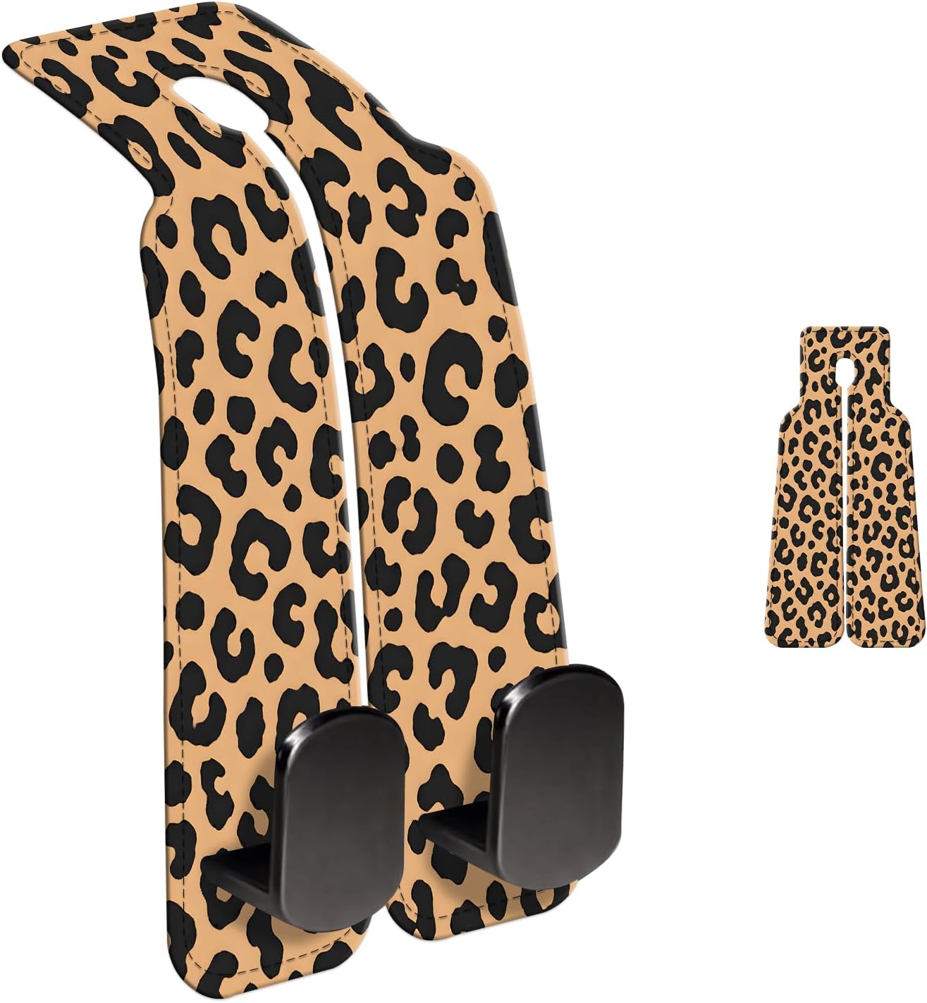 Car Purse Hook Purse Hook for Car Seats Headrest Car Seat Hook, Universal Cute Car Hanger Holder, Car Interior Accessories for Handbags Luxury Brown Leopard