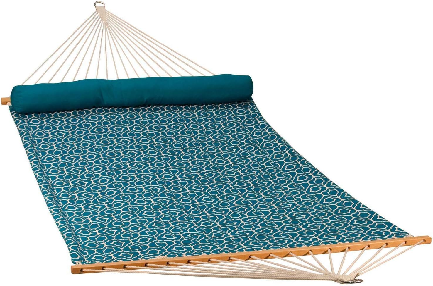 Algoma Net 13 Foot Quilted Hammock with Matching Pillow Lowry Blue