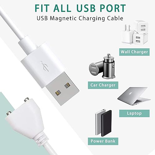 Miniatura 6 de Bicmice Paquete de 2 cables de carga de repuesto USB DC magnéticos (0.394 in0.39 pulgadas)