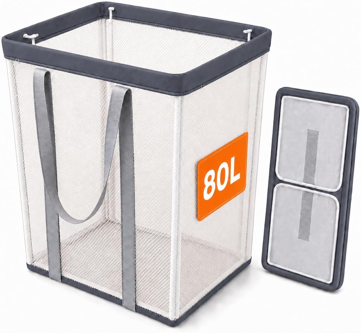 80L Laundry Basket Foldable Laundry Hamper with Handles