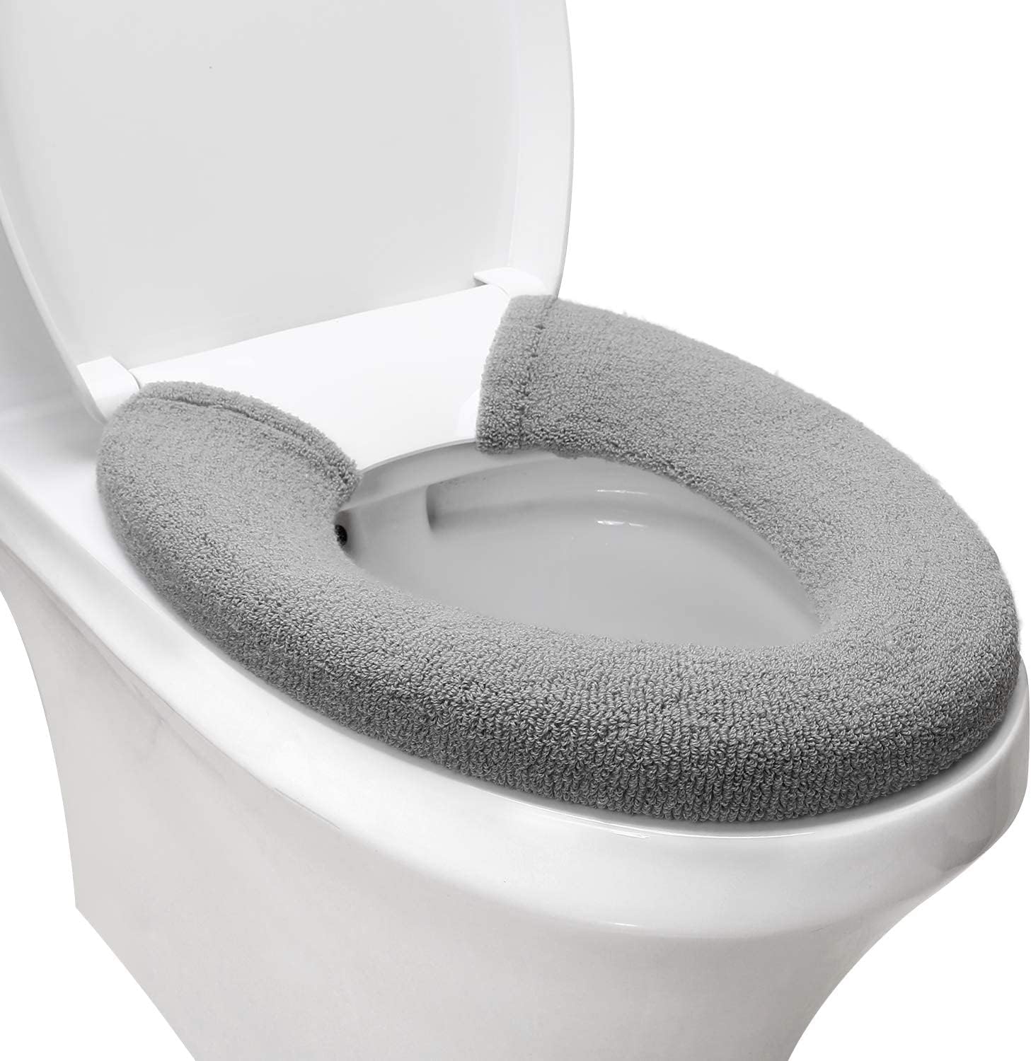Amazon.com: Toilet Seat Cover,Bathroom Soft Thicker Warmer with Snaps ...