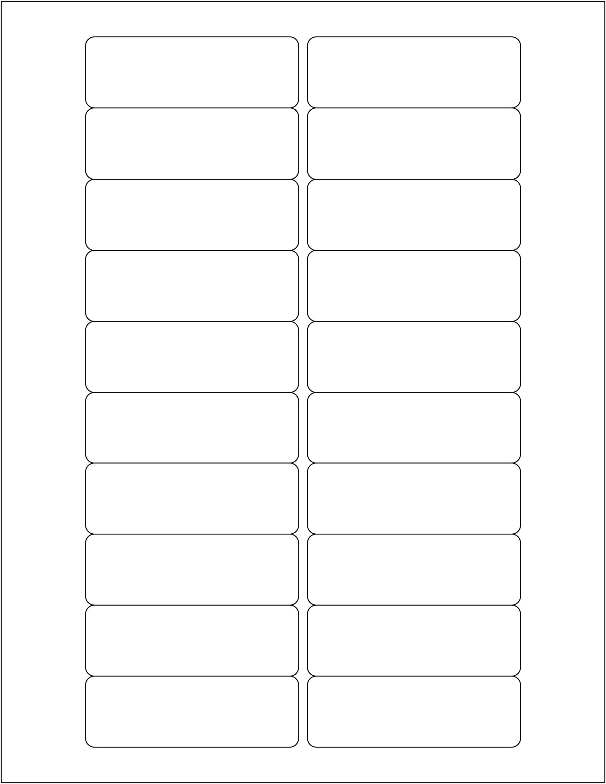 ChromaLabel 1 x 3 Inch Printable Labels, Compatible with Laser and Inkjet Printers, 20 Labels per Sheet, 50 Sheets, 1000 Pack